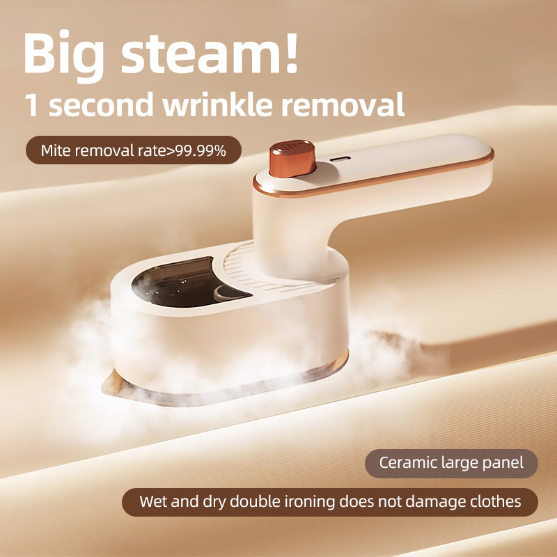 Mini Steam Iron for Clothes:Support Dry And Wet Ironing for Home Travel